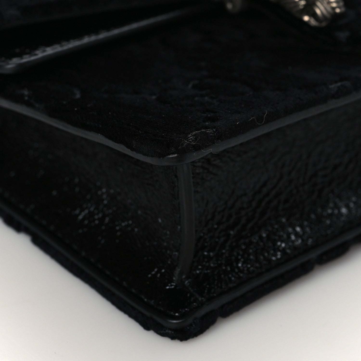 Gucci Velvet GG Monogram Super Mini Dionysus Shoulder Bag Black 7 of 9