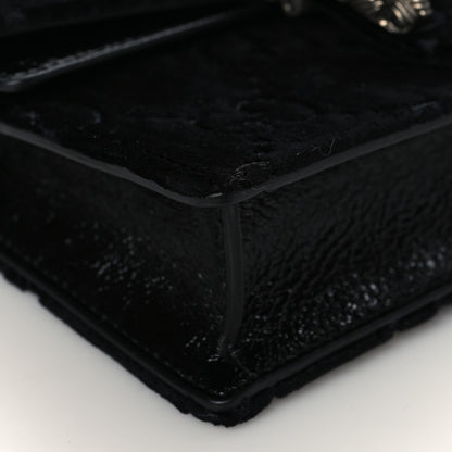 Gucci Velvet GG Monogram Super Mini Dionysus Shoulder Bag Black 7 of 9