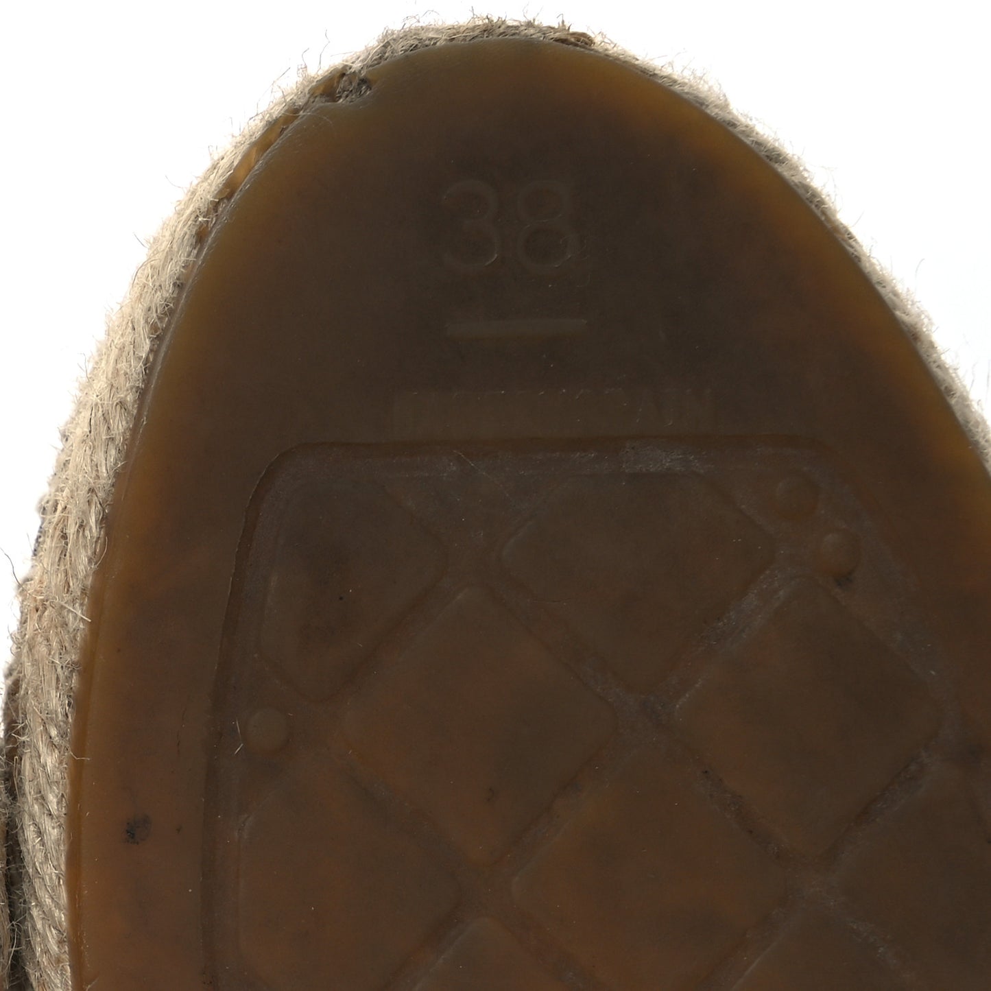 Lambskin CC Espadrilles 38 Beige Black