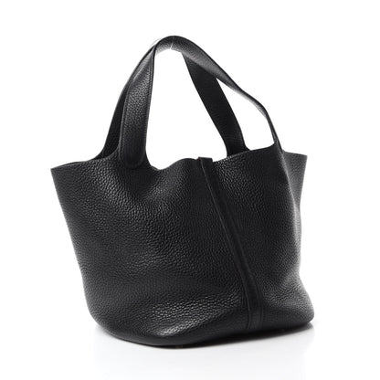 Hermes Taurillon Clemence Picotin 22 MM Black 3 of 10