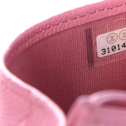Chanel Caviar Quilted Card Holder Pink 8 of 9