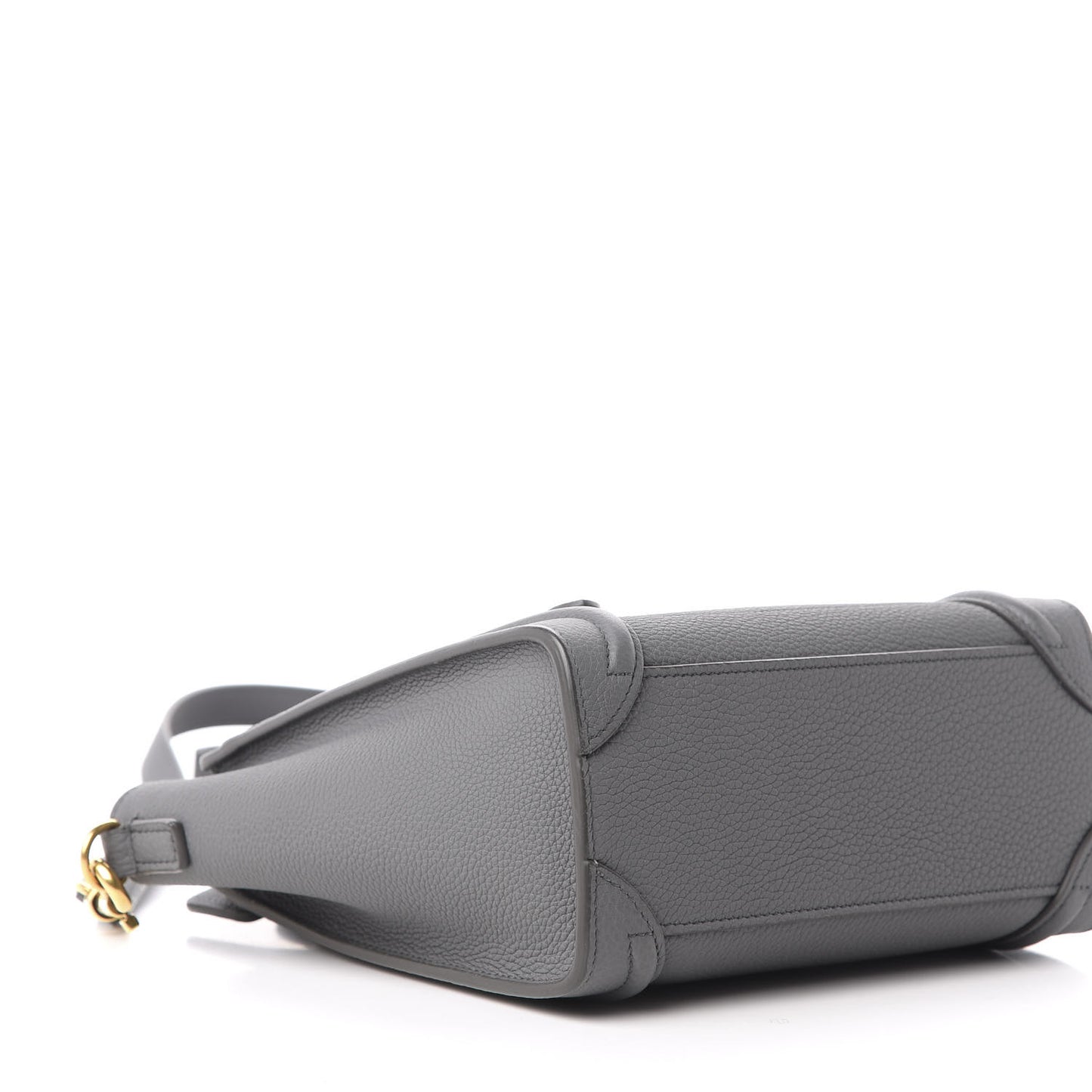 Drummed Calfskin Nano Luggage Kohl