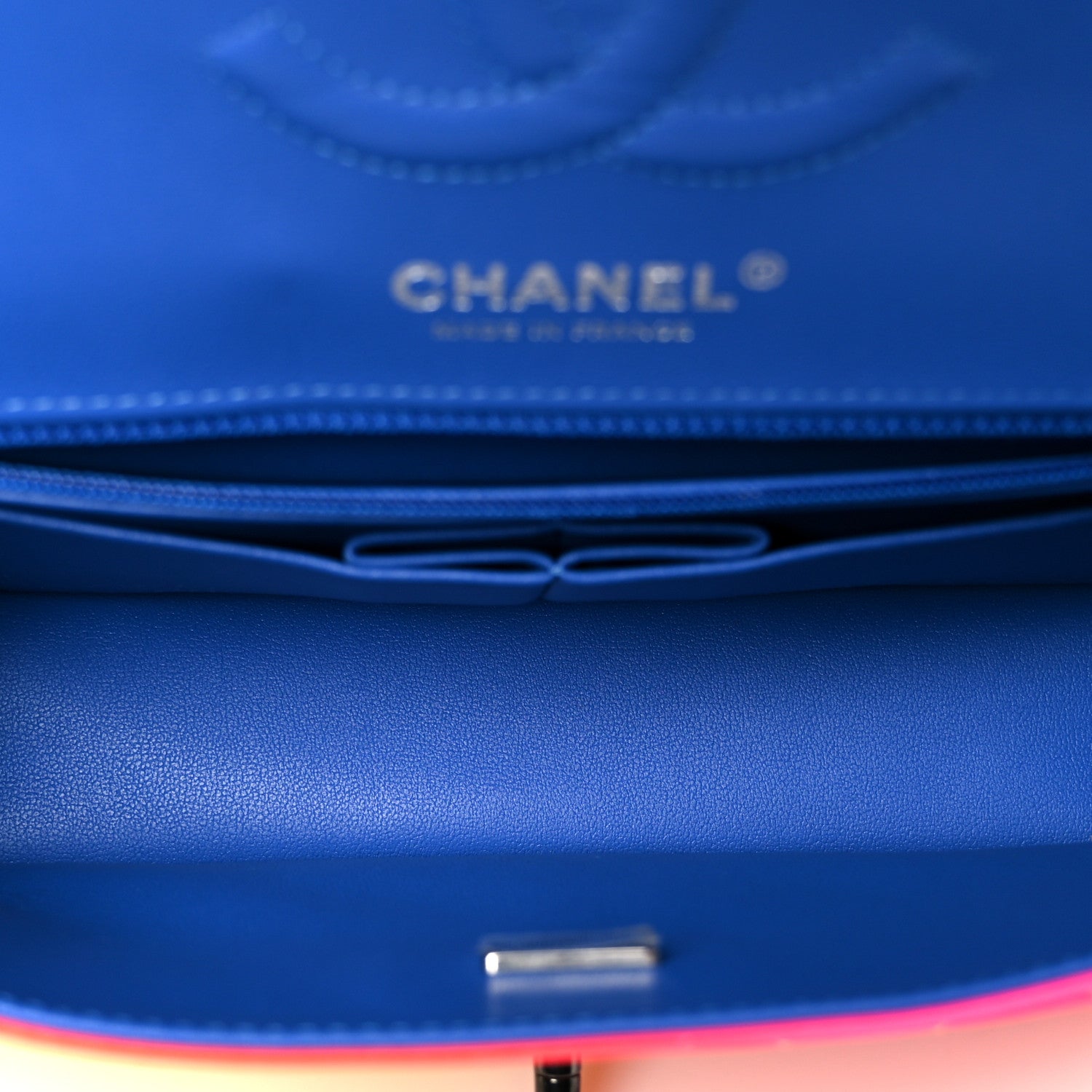 Chanel Calfskin Quilted Medium Rainbow Double Flap Multicolor 5 of 11