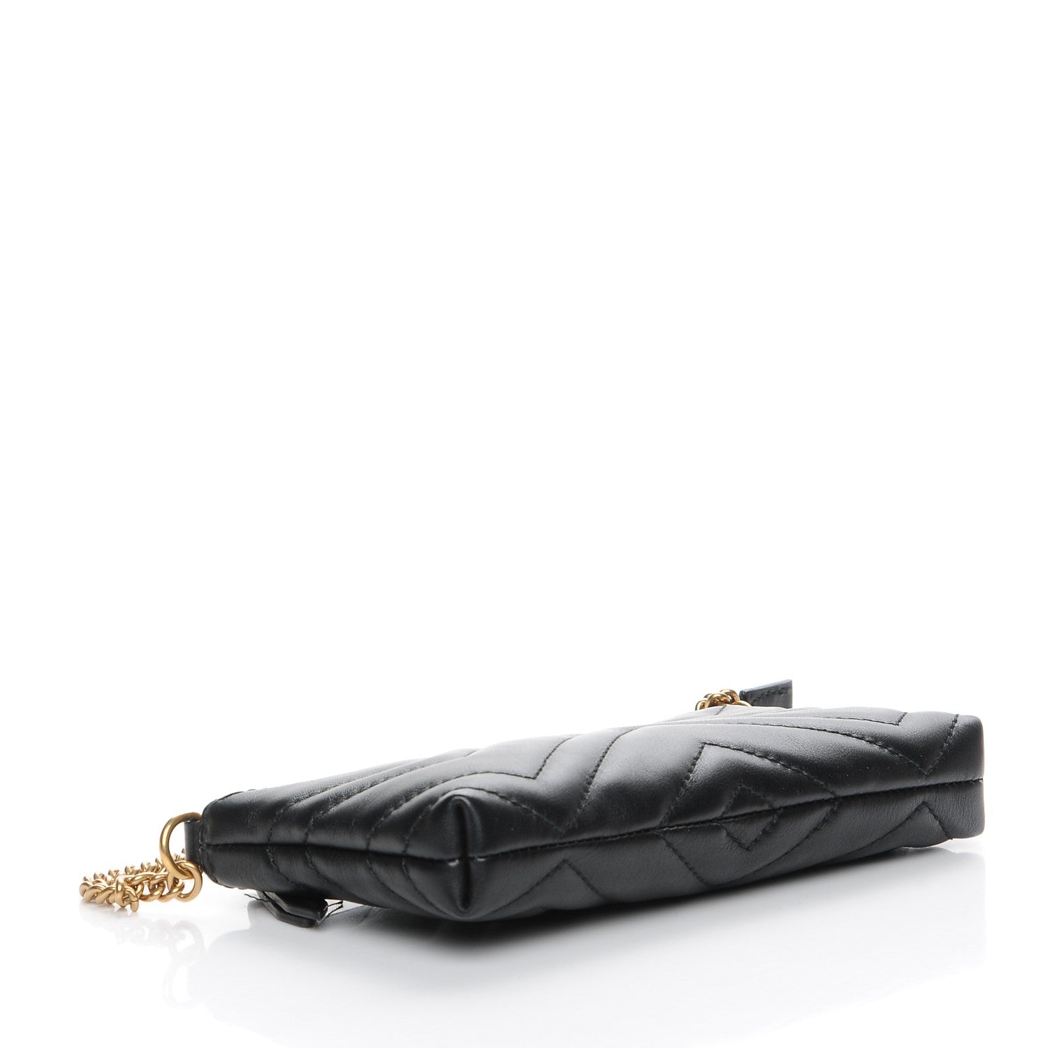 Gucci Calfskin Matelasse Mini GG Marmont Chain Bag Black 4 of 8