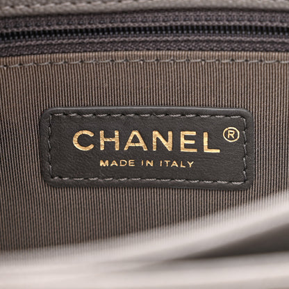Chanel Caviar Suede Stitched Lady Coco Flap Grey 6 of 11