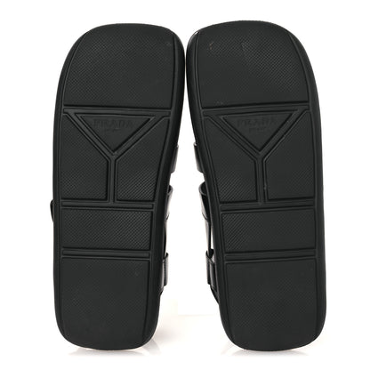 Prada Spazzolato Rois Mens Fisherman Cage Sandals 9 Black 7 of 13