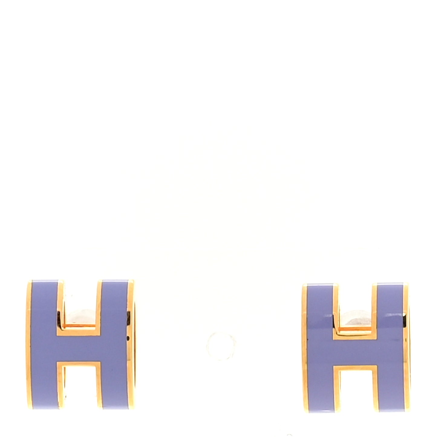 Rose Gold Lacquered Mini Pop H Earrings Lilac