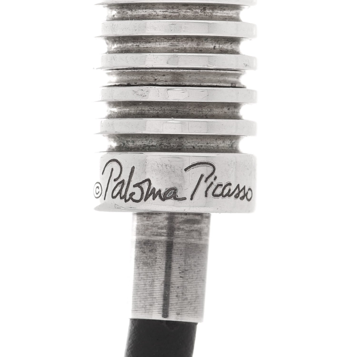 Tiffany Sterling Silver Rubber Paloma Picasso Groove Surfer Necklace 7 of 7