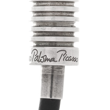 Tiffany Sterling Silver Rubber Paloma Picasso Groove Surfer Necklace 7 of 7