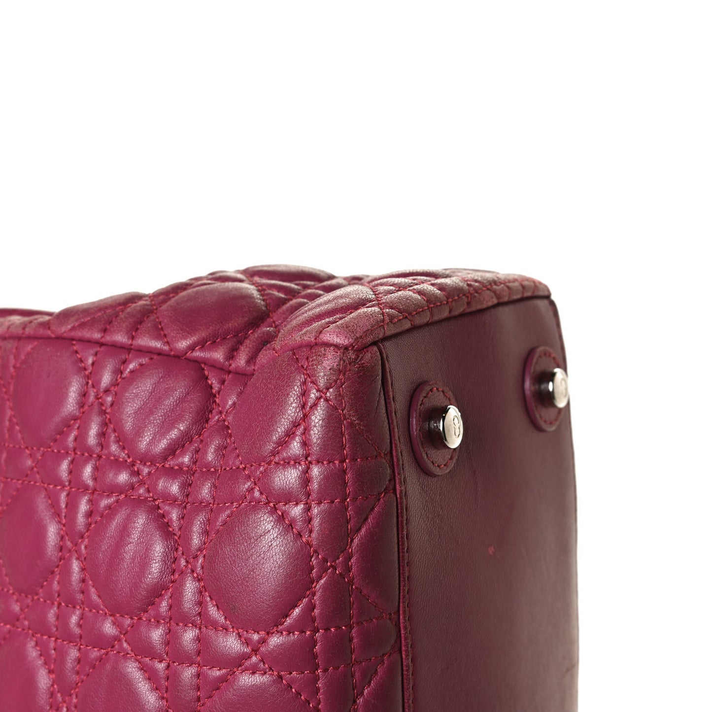 Lambskin Cannage Chri Chri Tote Fuchsia