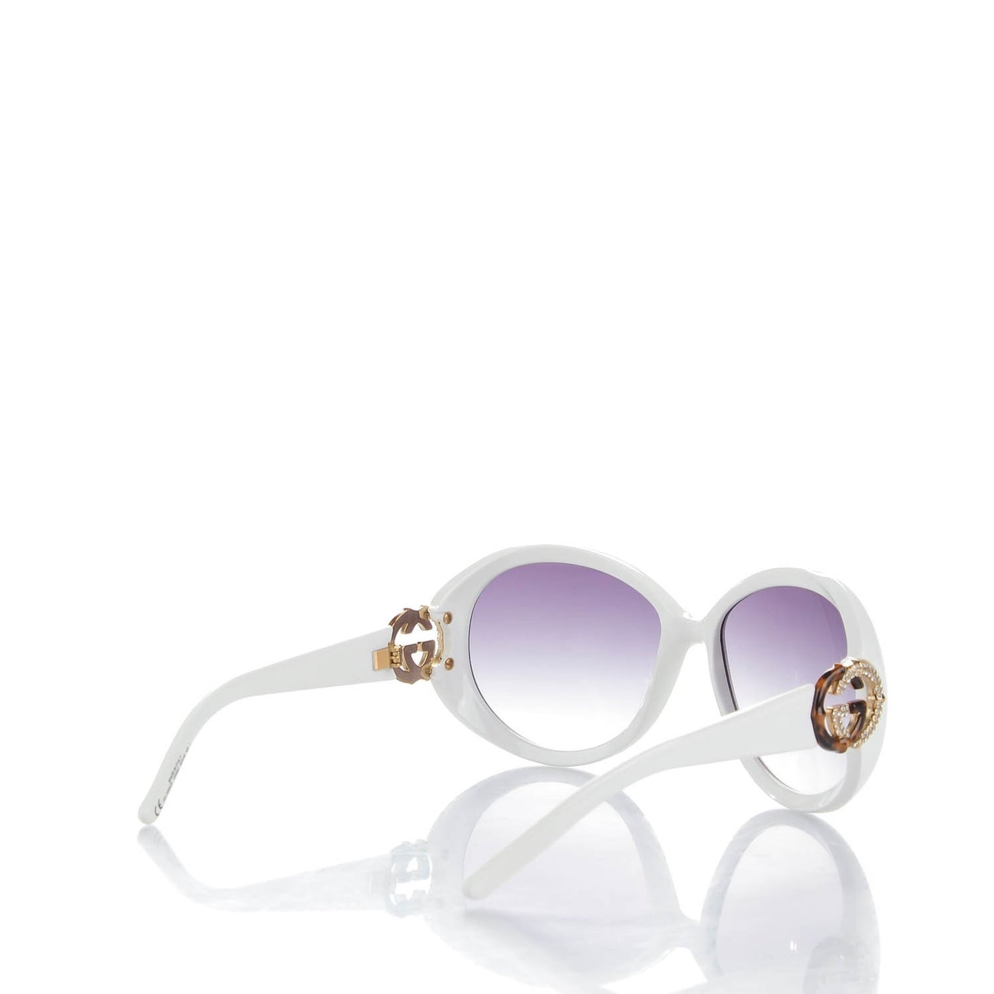 Bamboo Crystal GG Sunglasses 3069/S White
