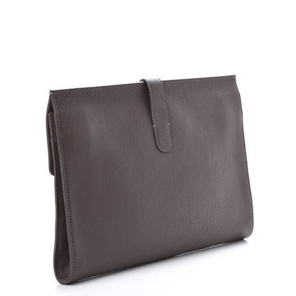Balenciaga Grained Calfskin Tube L Clutch Grey 3 of 7