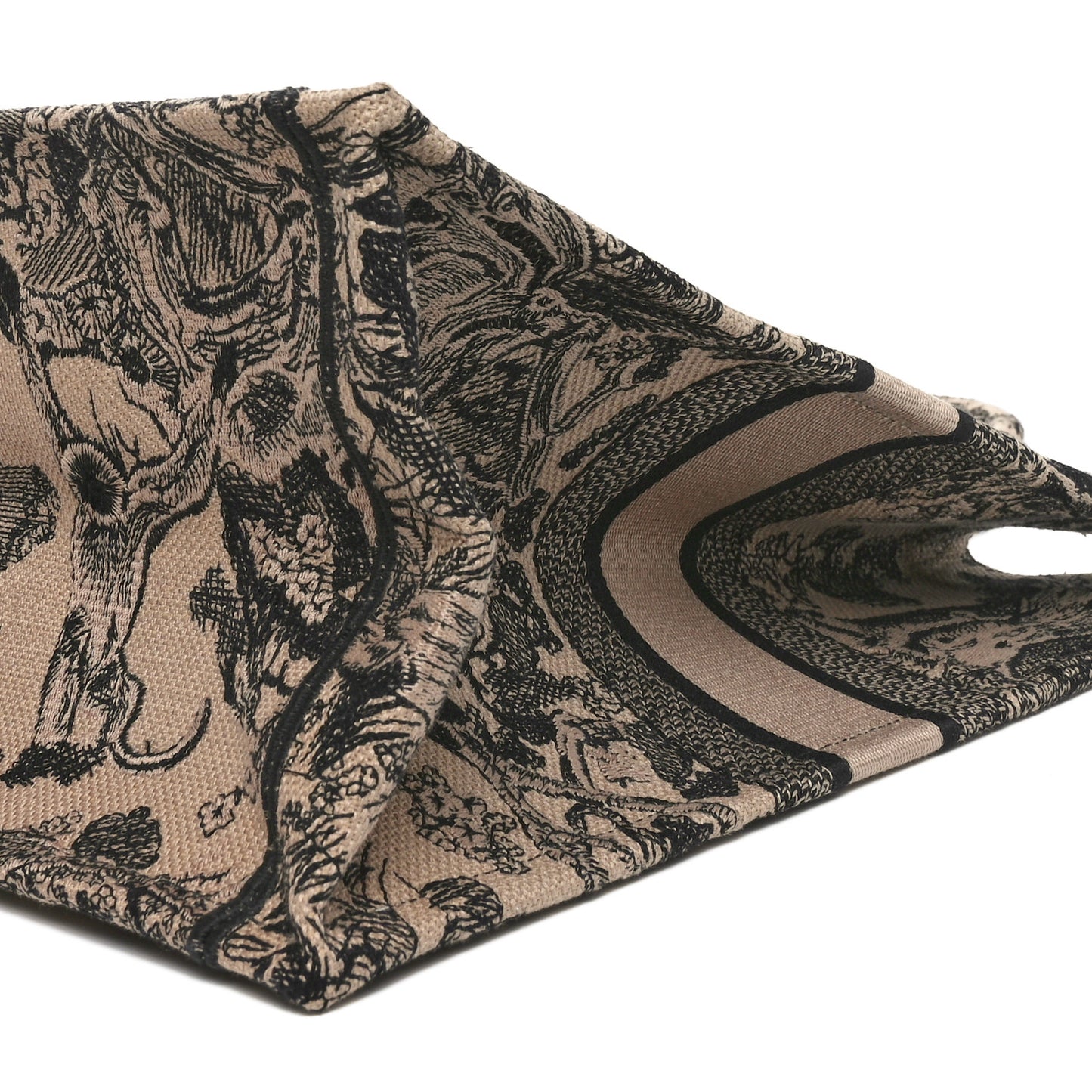 Canvas Embroidered Large Dioriviera Toile De Jouy Book Tote Brown