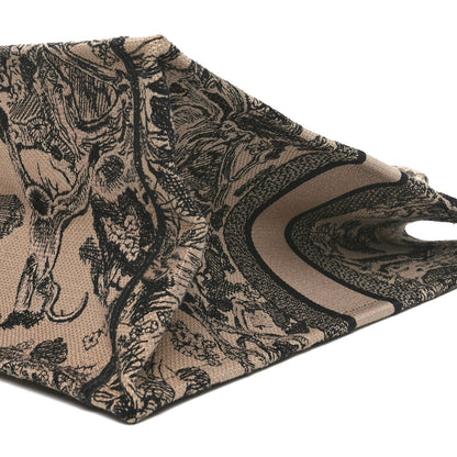 Christian Dior Canvas Embroidered Large Dioriviera Toile De Jouy Book Tote Brown 10 of 11