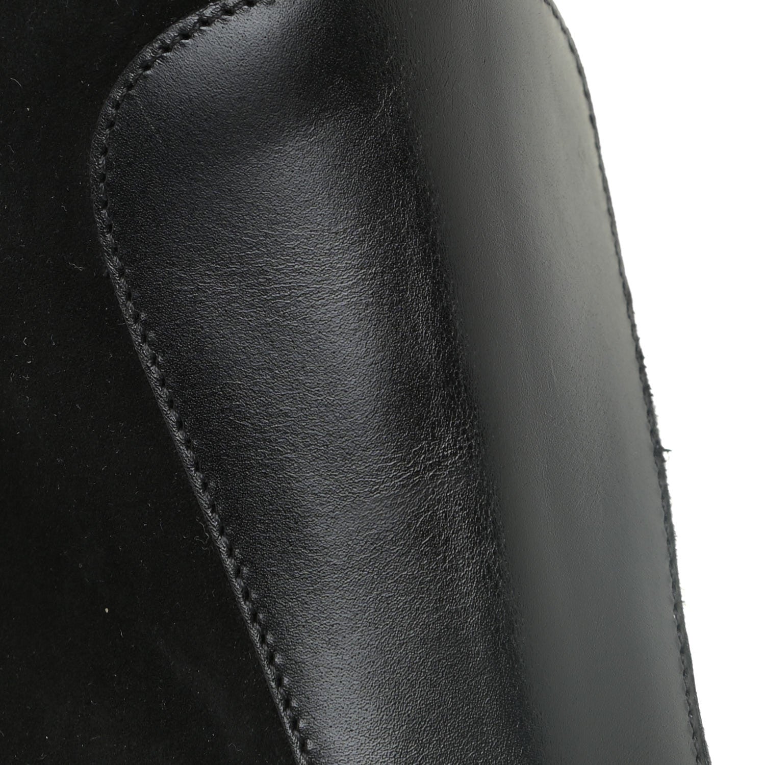 Louis Vuitton Suede Calfskin Monogram Podium Platform Thigh Boots 37.5 Black 14 of 17