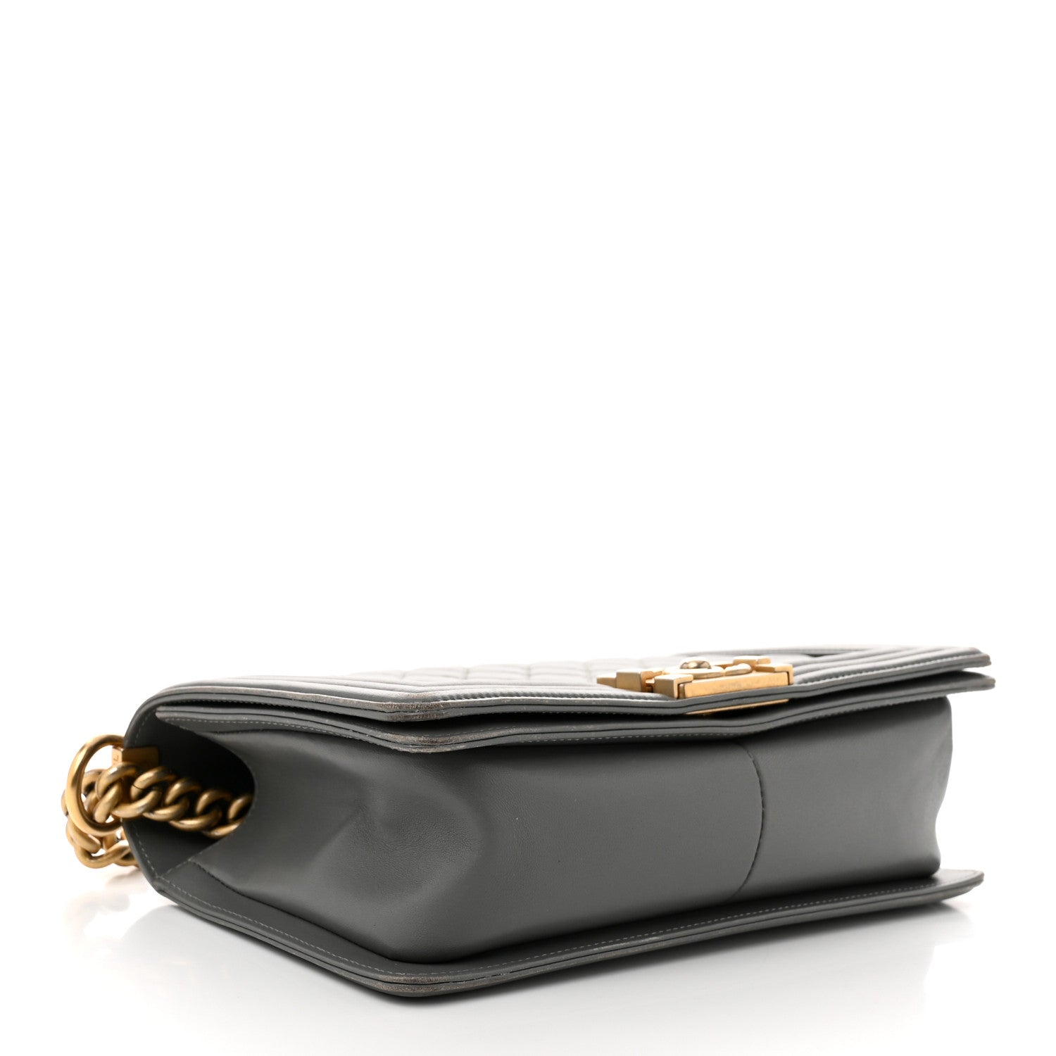 Chanel Lambskin Quilted Medium Boy Flap Grey 4 of 14