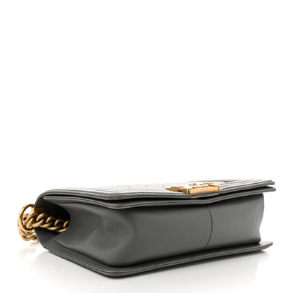 Chanel Lambskin Quilted Medium Boy Flap Grey 4 of 14