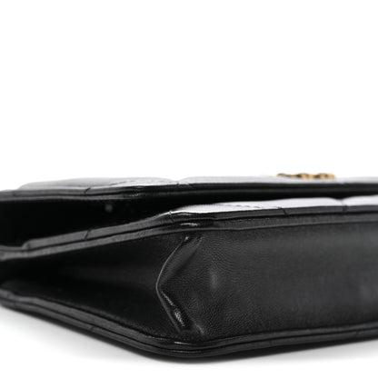 Chanel Lambskin Quilted Chanel 19 Wallet On Chain WOC Black 10 of 11