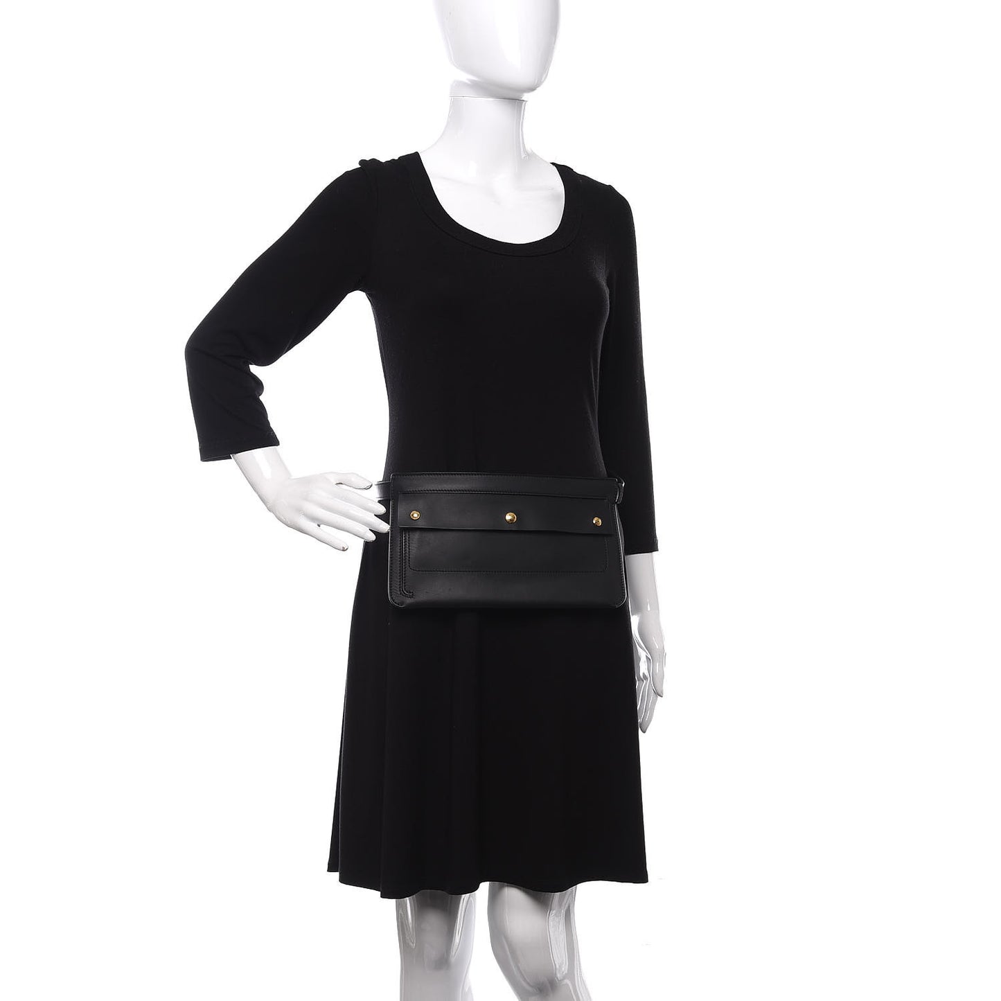 Calfskin Pocket Belt Bag Black