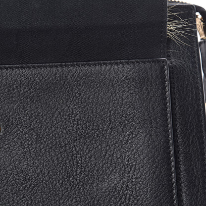 Fendi Vitello Dolce Fox Fur Monster Eyes Mini 2Jours Pouch Black Yellow 17 of 21