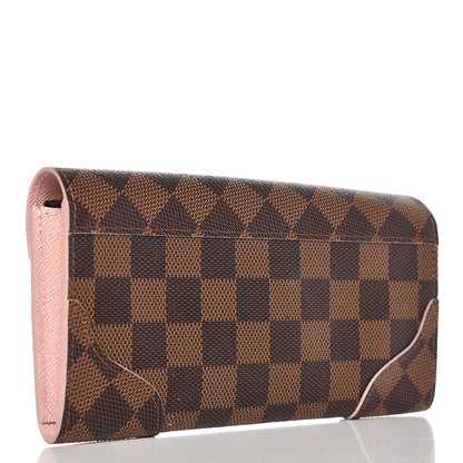 Louis Vuitton Damier Ebene Caissa Wallet Rose Ballerine 3 of 7