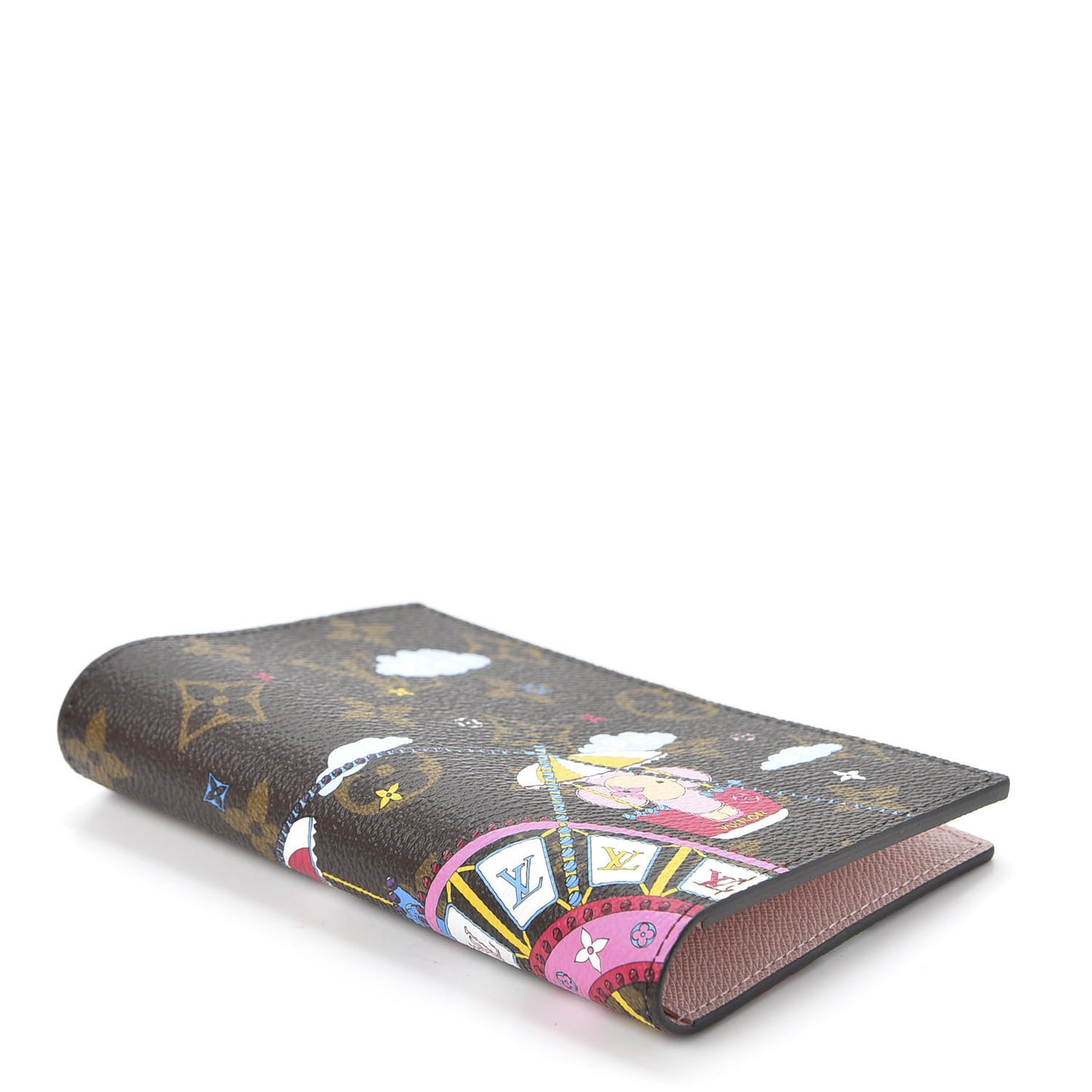 Monogram 2020 Christmas Animation Big Wheel Passport Cover Rose Ballerine