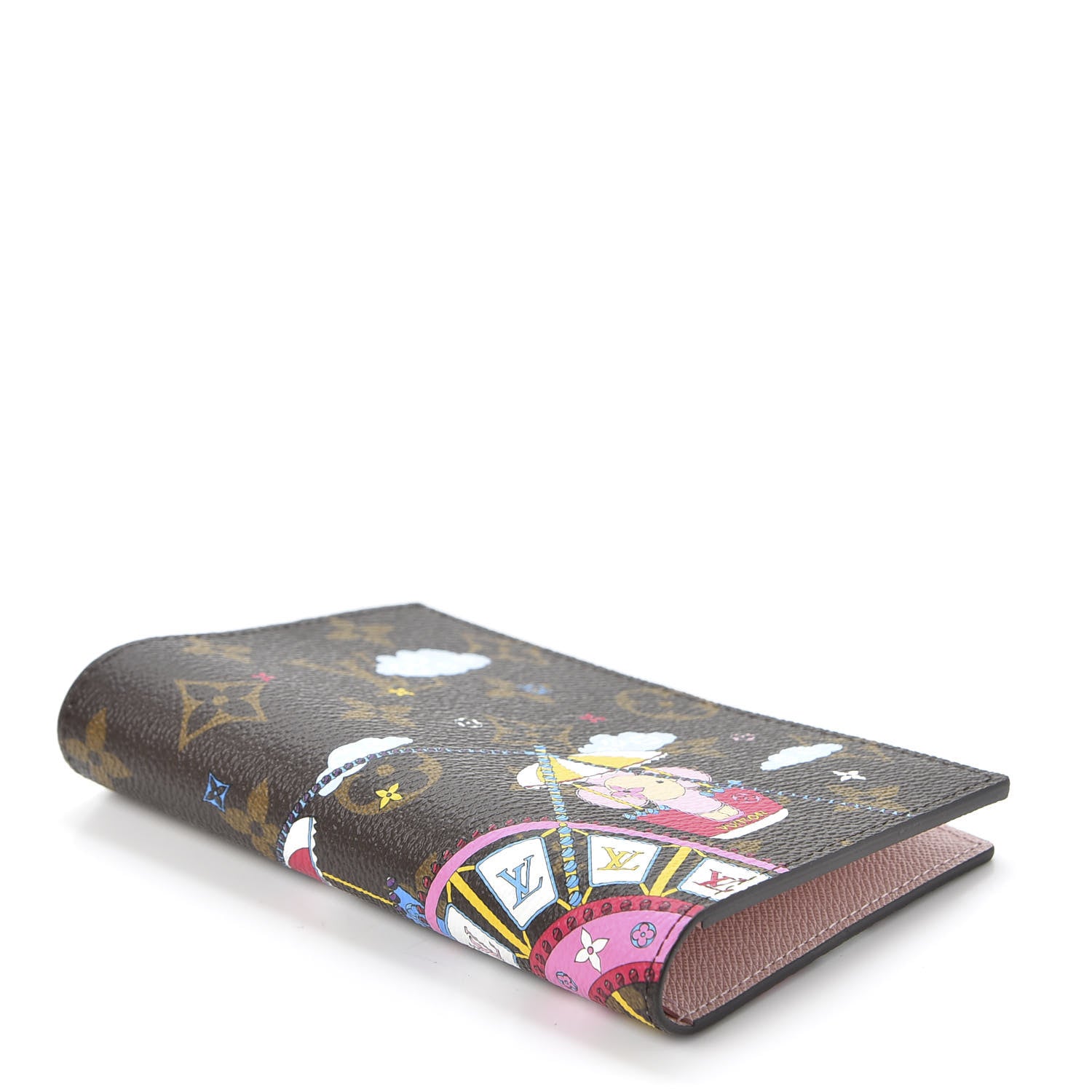 Louis Vuitton Monogram 2020 Christmas Animation Big Wheel Passport Cover Rose Ballerine 3 of 8