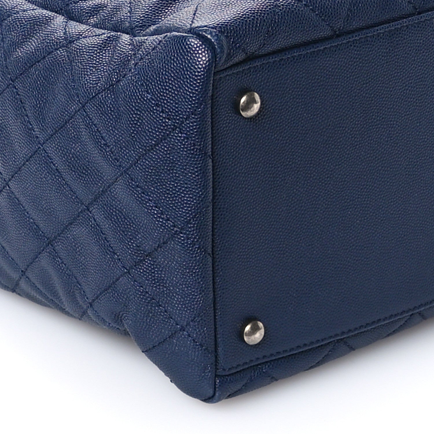 Chanel Caviar Quilted Large Coco Handle Shopping Tote Navy 11 of 12