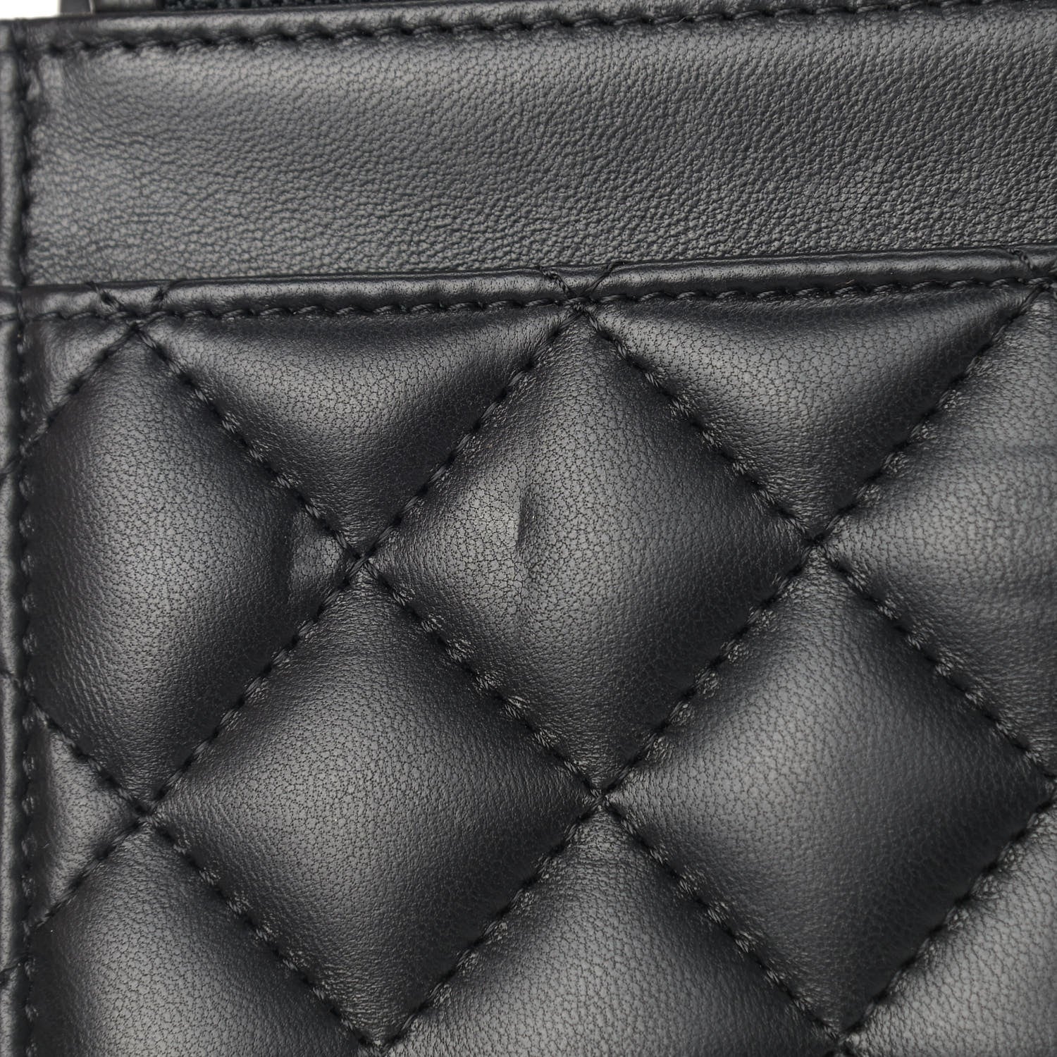 Chanel Lambskin Quilted Wallet On Chain WOC Black 12 of 12