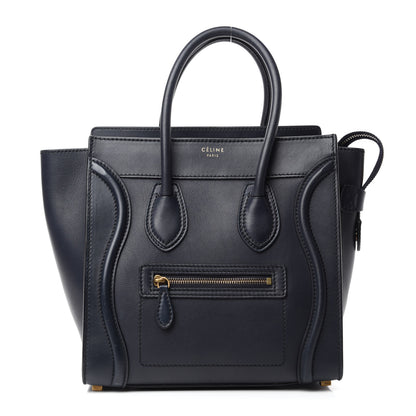 Celine Smooth Calfskin Micro Luggage Navy Blue 1 of 10