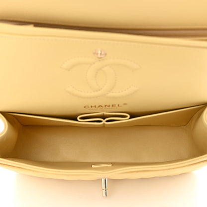 Chanel Caviar Quilted Small Double Flap Yellow 5 of 10