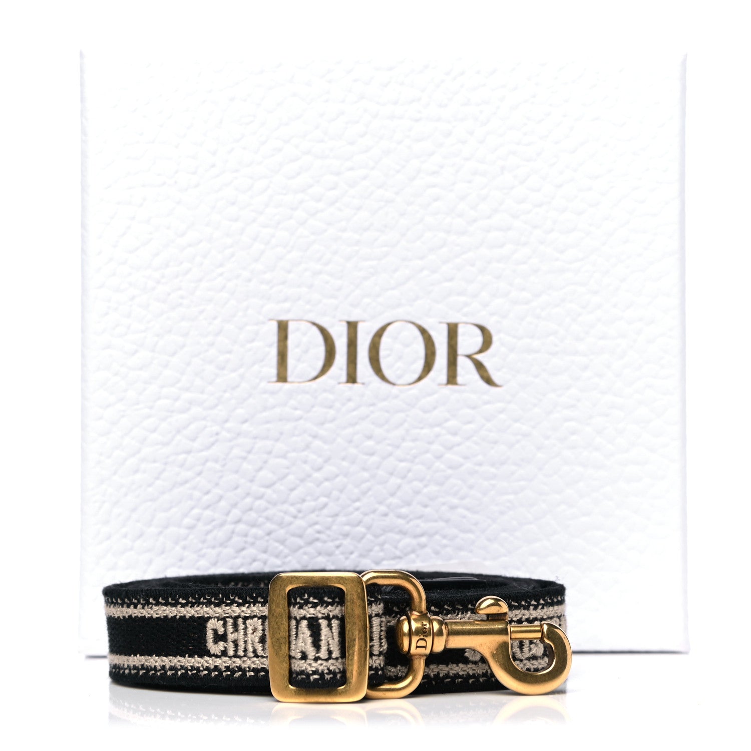 Christian Dior Canvas Embroidered Shoulder Strap Black Multicolor 5 of 5