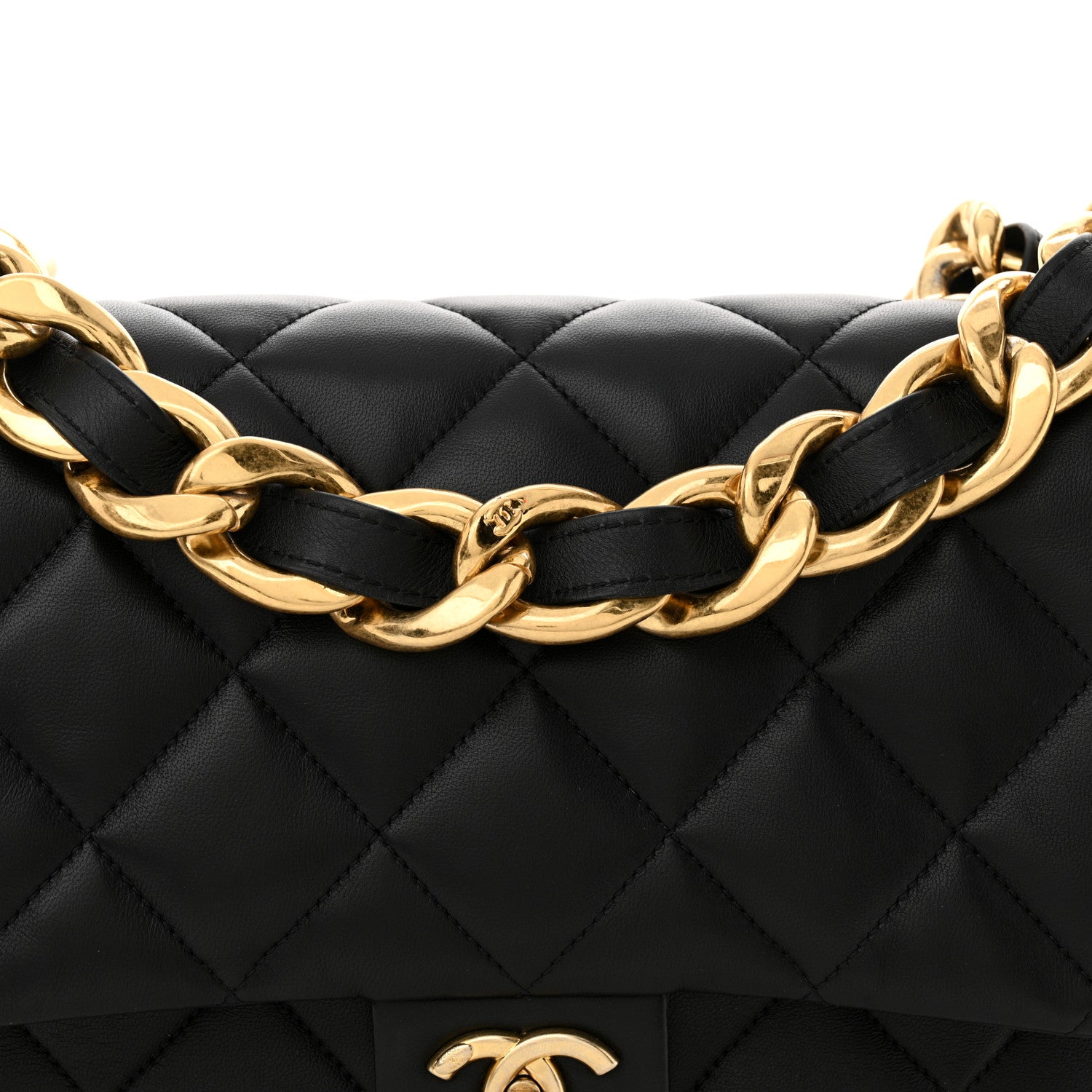 Chanel Lambskin Quilted Large CC Funky Town Flap Black 8 of 11