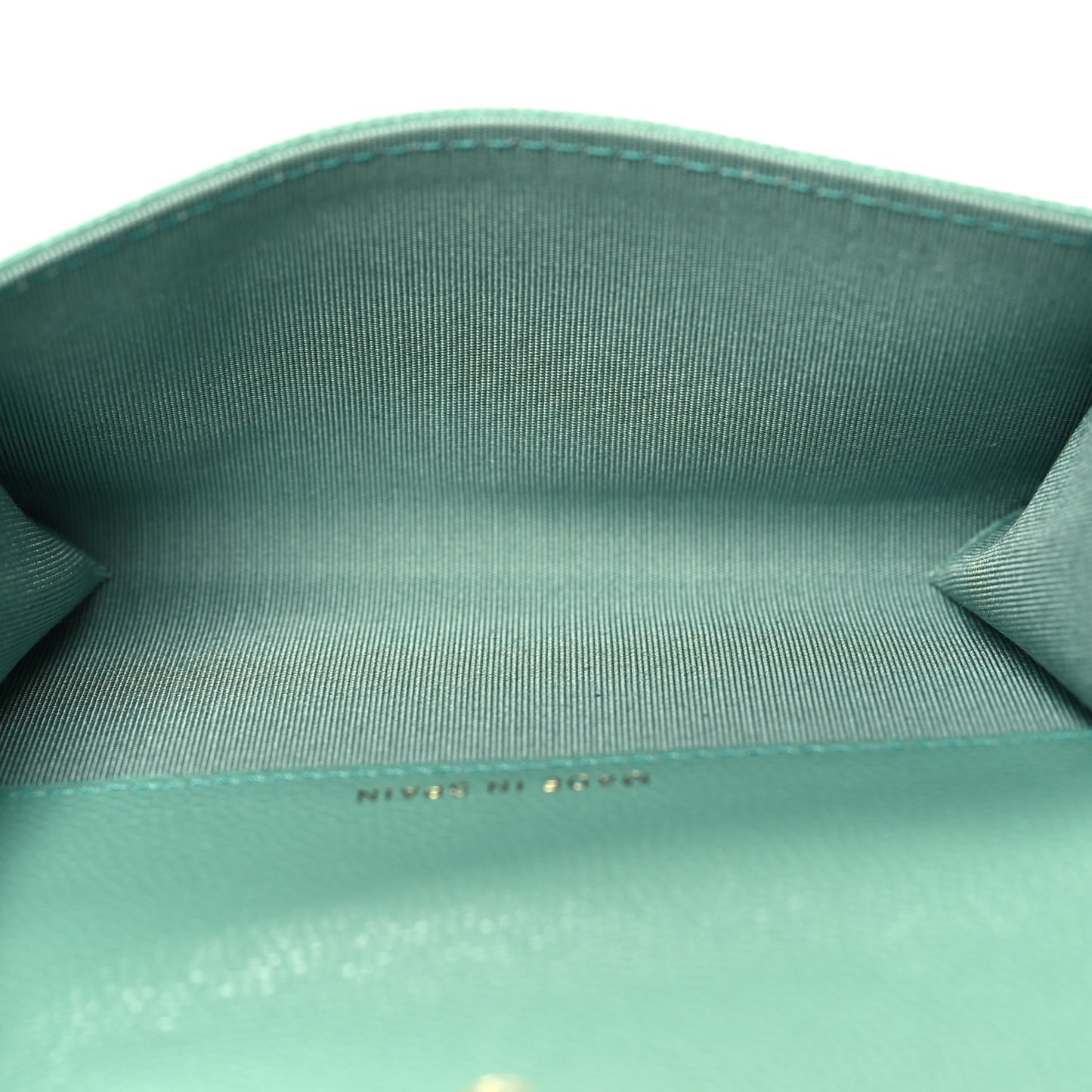 Caviar Pearl Quilted Coco Candy Flap Card Holder Turquoise