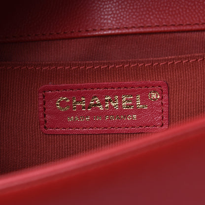 Chanel Caviar Quilted Medium Boy Flap Red 6 of 16