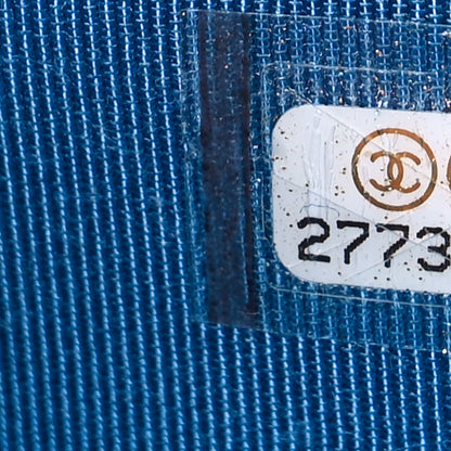 Chanel Lambskin Quilted Small Clutch With Chain Blue 7 of 10