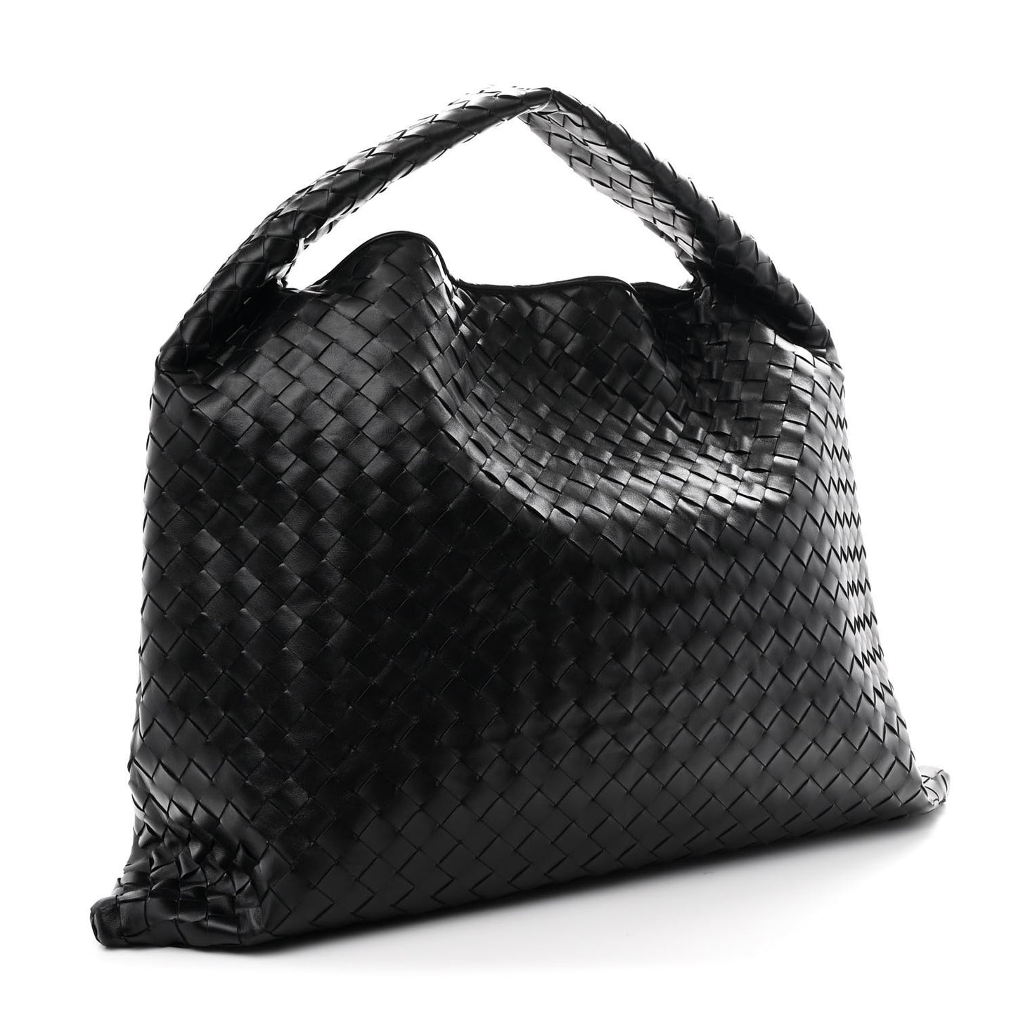 Calfskin Intrecciato Large Hop Black