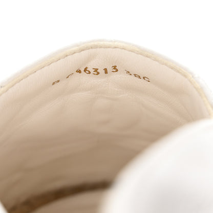Chanel Lambskin Quilted CC Espadrilles 38 White 9 of 10