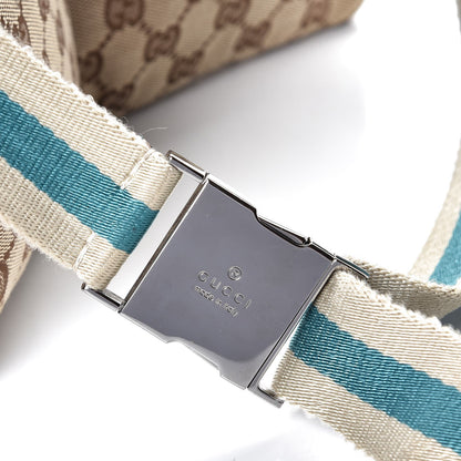 Gucci GG Monogram Web Double Pocket Belt Bag Turquoise 9 of 9