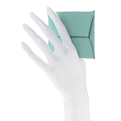 Hermes Chevre Mysore Bastia Coin Purse Aqua 2 of 8