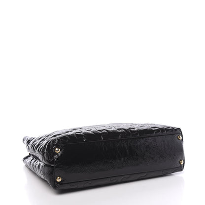 Chanel Crackled Patent Puzzle Tote Black 4 of 14