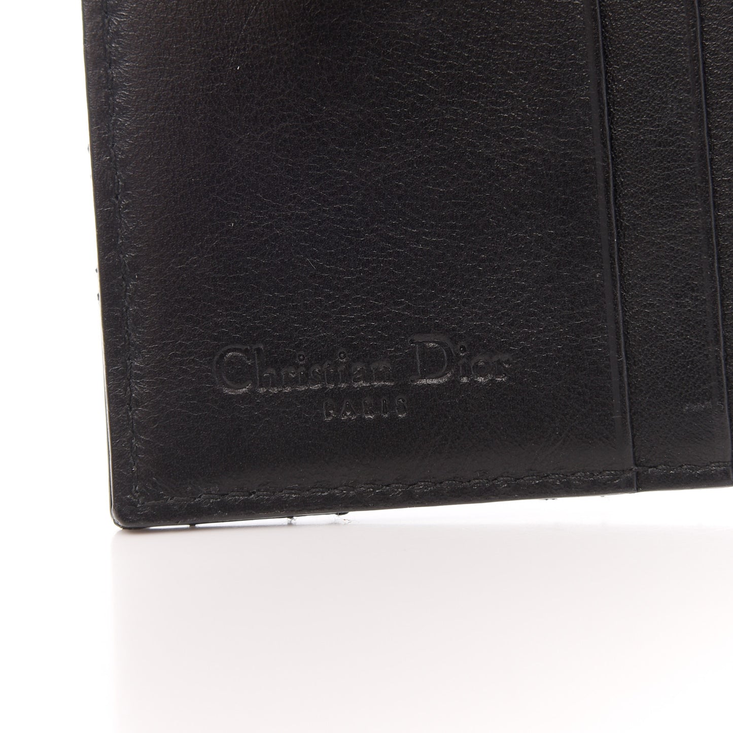 Patent Cannage Lady Dior Compact Wallet Black
