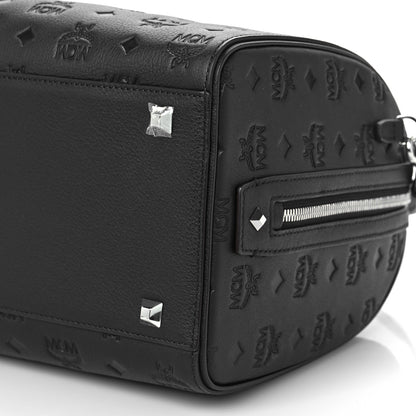 MCM Calfskin Ottomar Monogram Essential Boston Bag Black 8 of 8