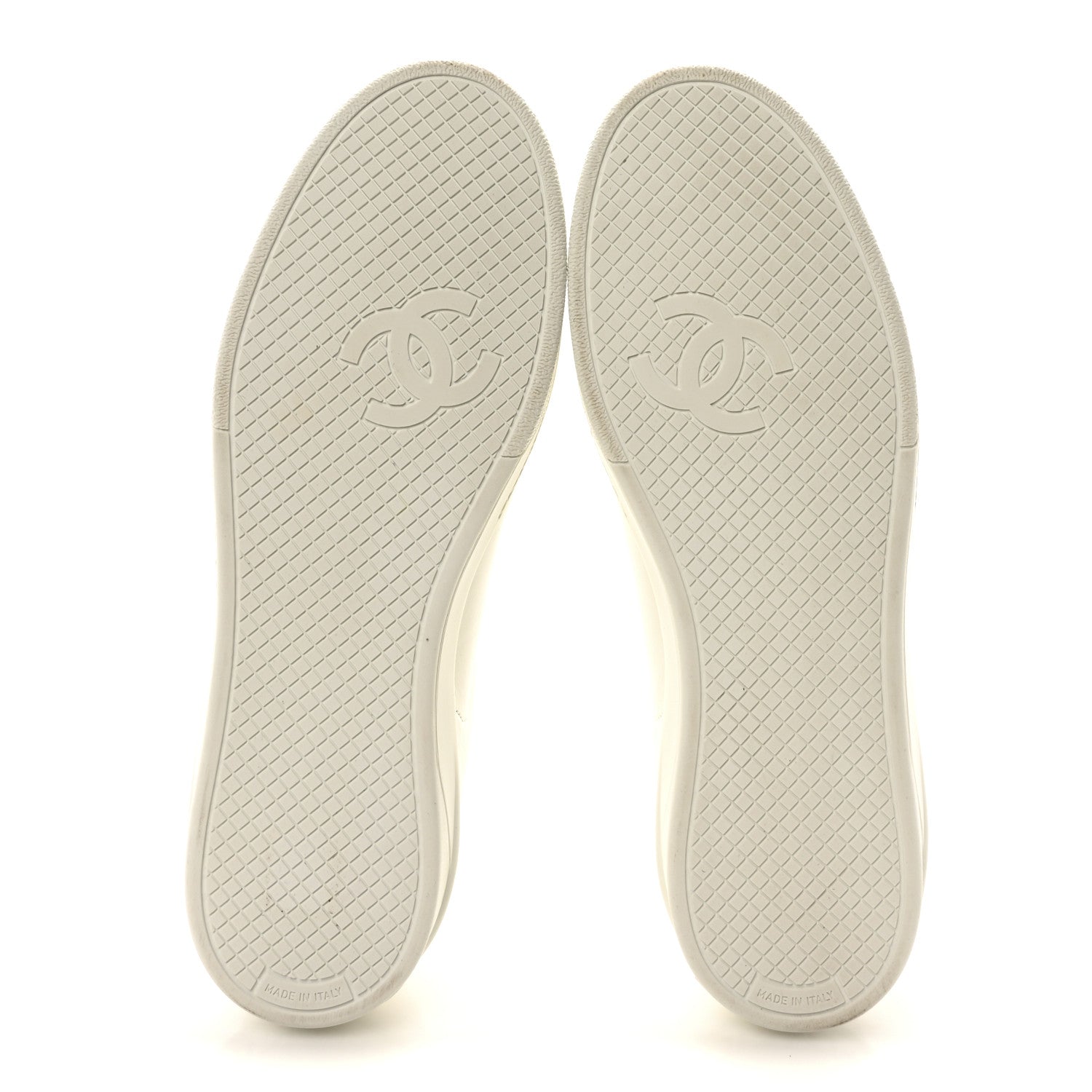 Chanel Calfskin CC Womens Sneakers 39 White 6 of 8