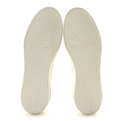 Chanel Calfskin CC Womens Sneakers 39 White 6 of 8