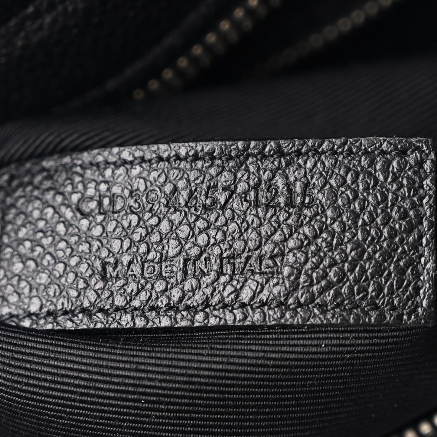 Grained Calfskin Small Cabas Rive Gauche Black