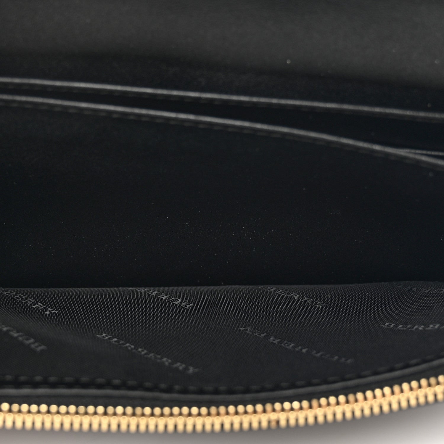 Burberry Signature Grain Calfskin Check Embossed Porter Continental Wallet Black 5 of 8