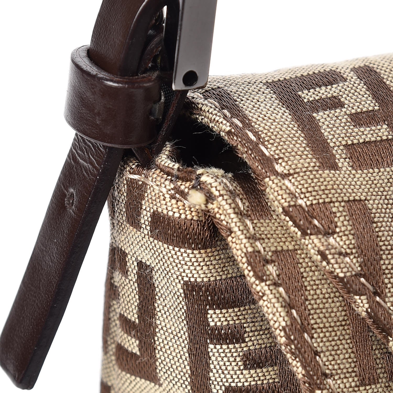 Fendi Zucchino Baguette Dark Brown 9 of 9