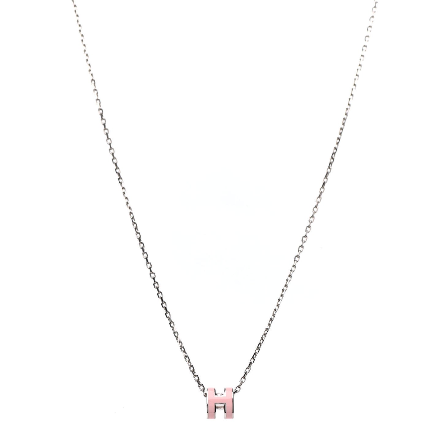 Palladium Mini Pop H Pendant Necklace Rose Dragee