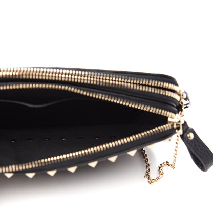 Valentino Garavani Pebbled Calfskin Rockstud Small Chain Shoulder Bag Black 7 of 12